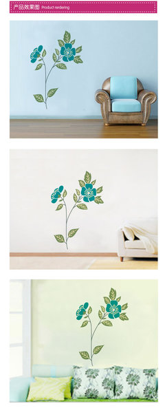 JM8241卡通花卉墻貼 環保裝飾新選擇，廠家直銷品質優